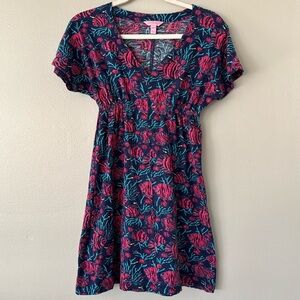 Lilly Pulitzer V Neck Cotton Mini Dress - Jammin Fish